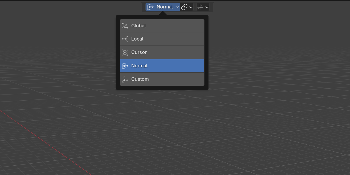 Edit Mode orientation with Normal